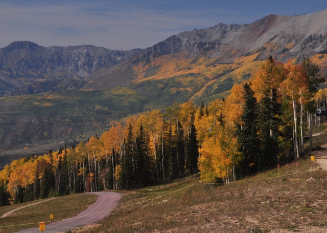 View of the mountainside from Mountain Village
